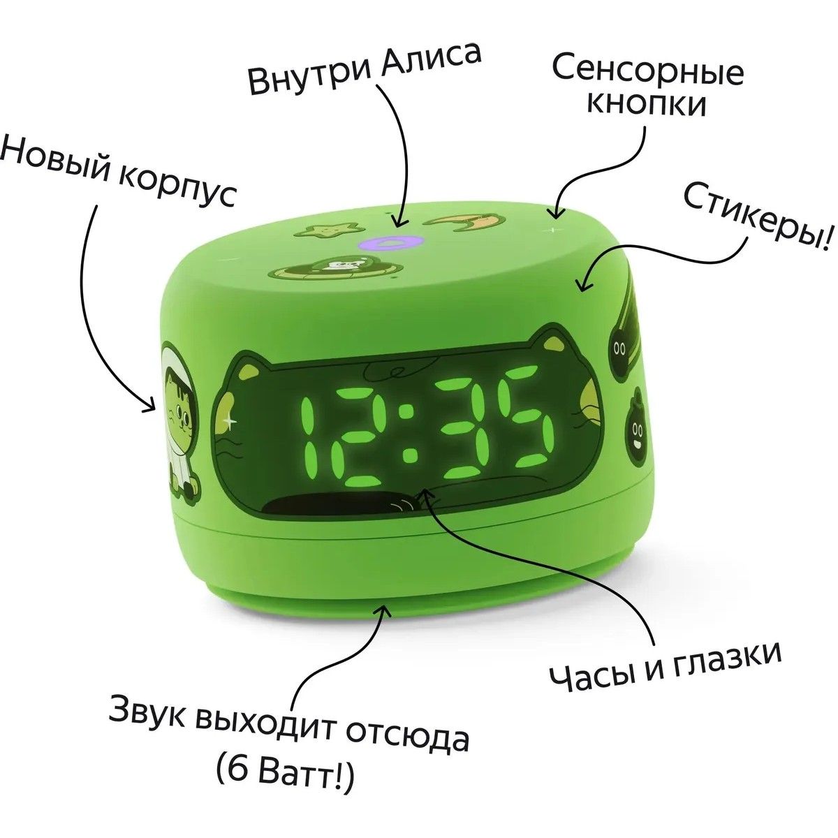 Умная колонка Yandex Станция Лайт 2 Алиса зеленый 6W 1.0 BT/Wi-Fi 10м (YNDX-00026GRN)