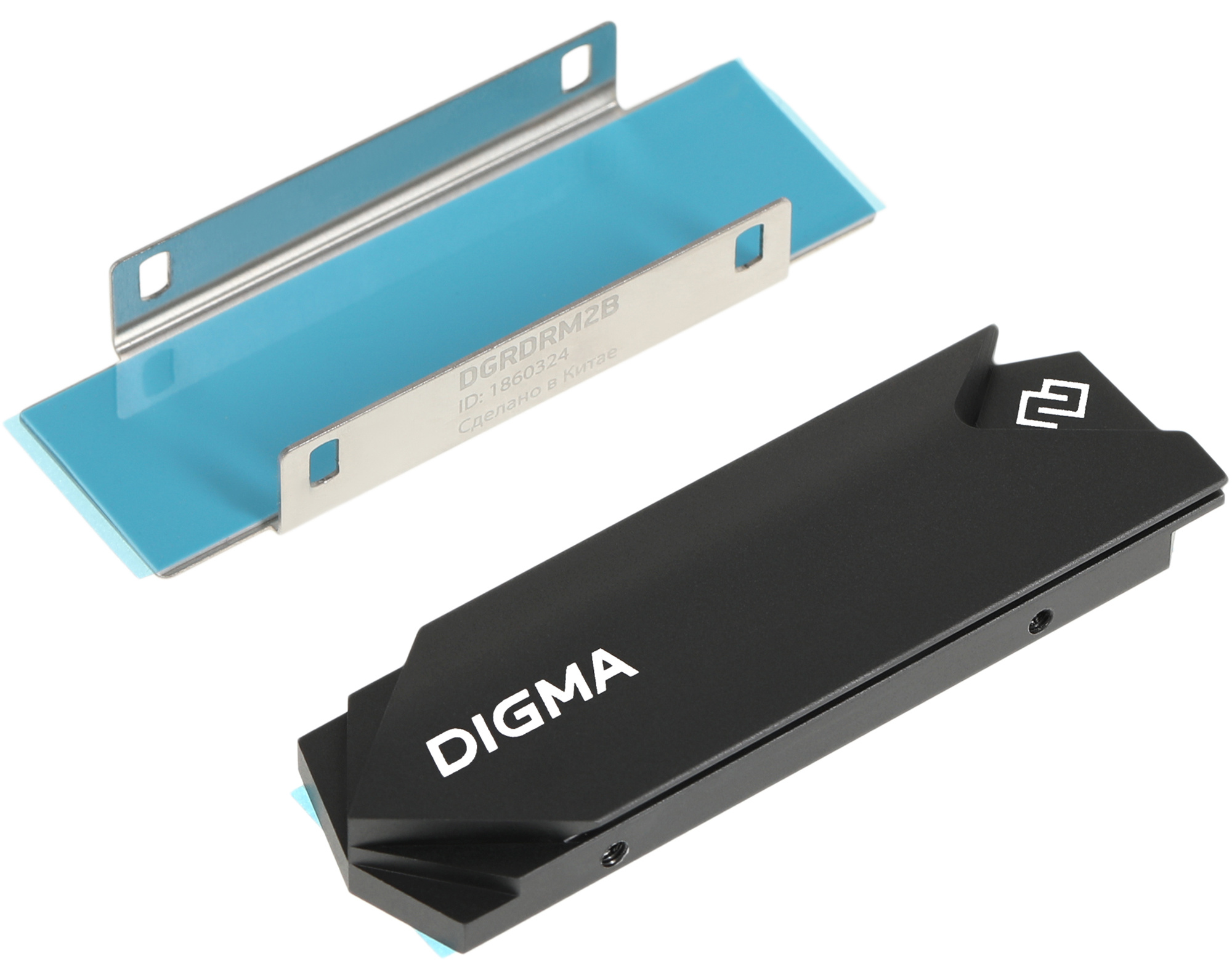 Радиатор для SSD Digma DGRDRM2B черный металл Ret