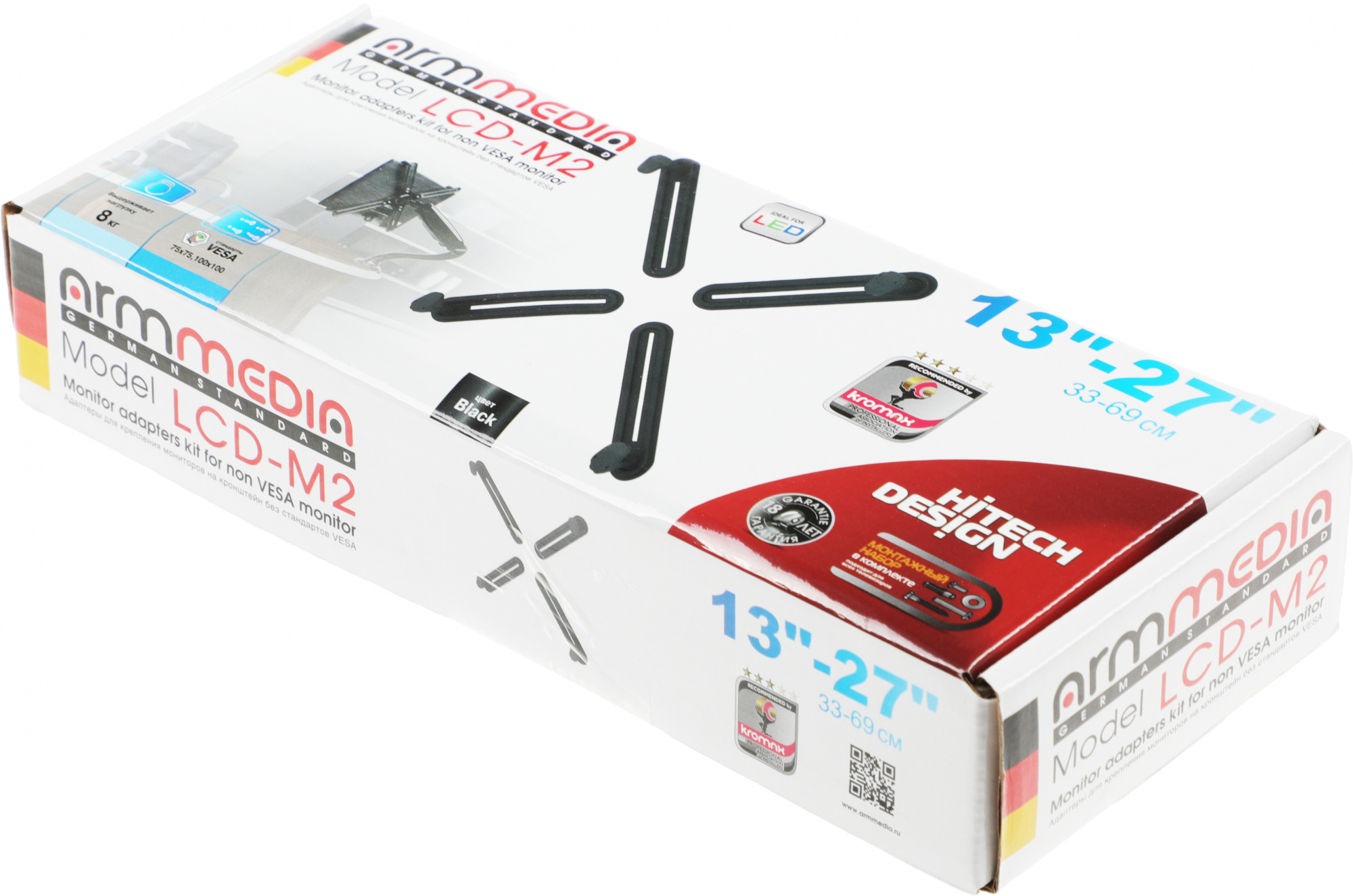 Кронштейн-адаптер для мониторов Arm Media LCD-M2 черный макс.7кг настольный поворот и наклон верт.пе