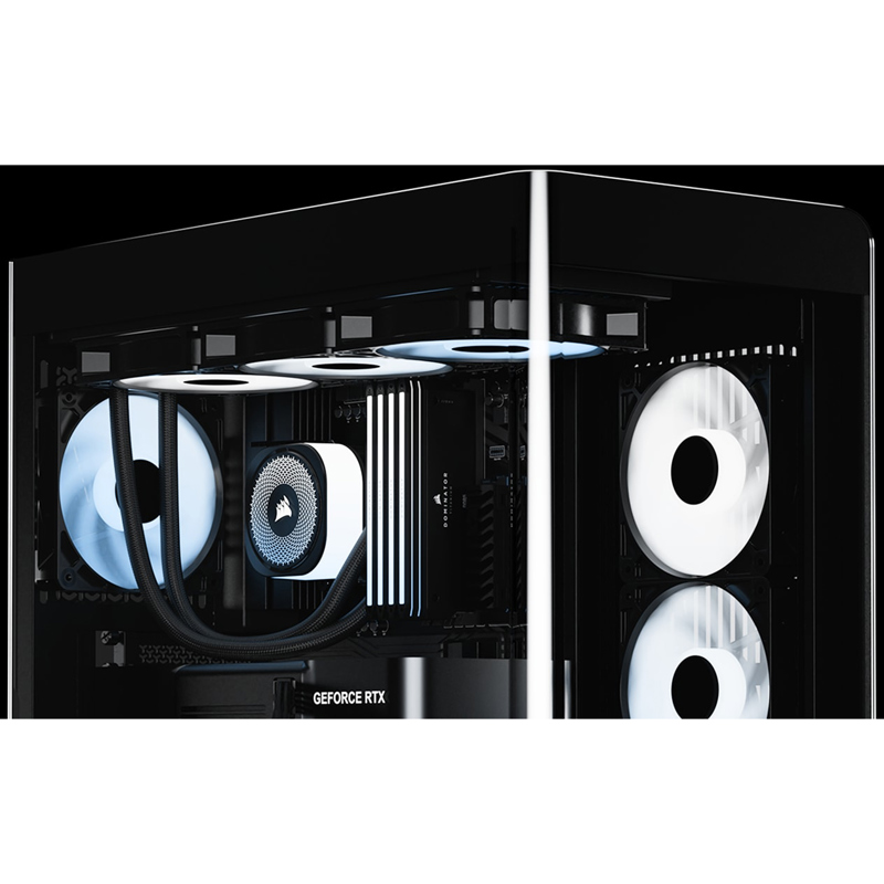 Корпус Corsair Frame 4500X RS-R ARGB, Midi-Tower, TG, 3x120mm ARGB reverse fans, 2xUSB-A 3.2, 1xUSB 