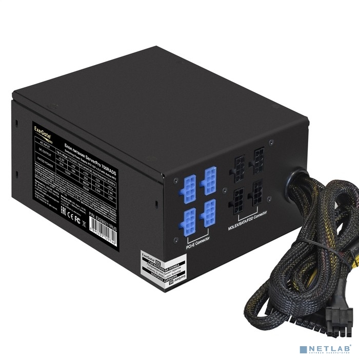 Exegate EX292211RUS Серверный БП 700W ExeGate ServerPRO-700RADS (ATX, for 3U+ cases, APFC, КПД 80% (