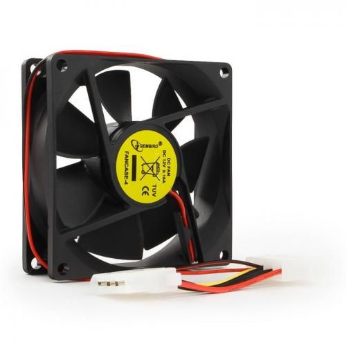 Gembird Вентилятор для корпуса 80x80x25mm, широкий разъем 4pin [8025K/FANCASE-4]