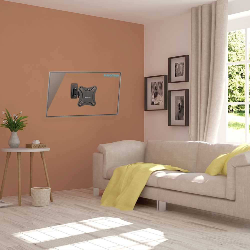 Кронштейн для телевизора Kromax CORBEL-2 черный 10"-32" макс.25кг настенный поворот и наклон