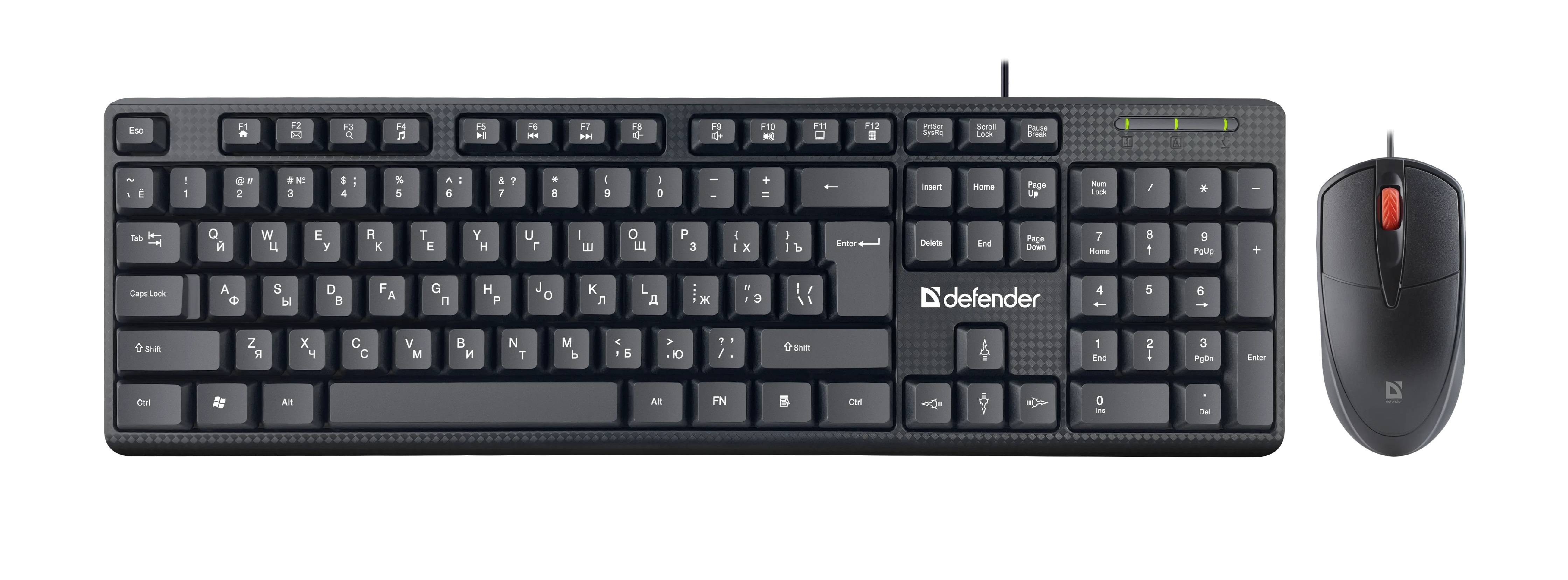 Клавиатура + мышка LINE C-511 RU BLACK 45511 DEFENDER