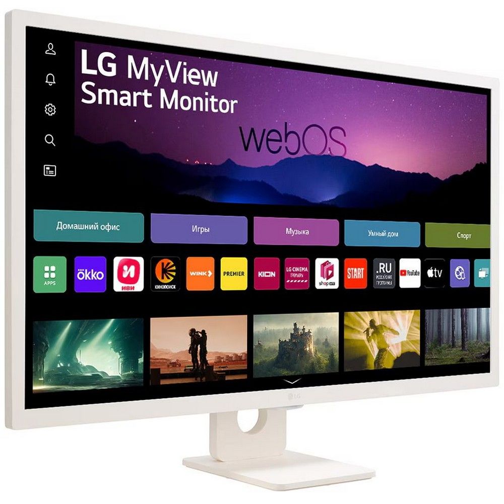 Монитор LG 31.5" MyView 32SR50F-W белый IPS LED 16:9 HDMI M/M матовая 250cd 178гр/178гр 1920x1080 60