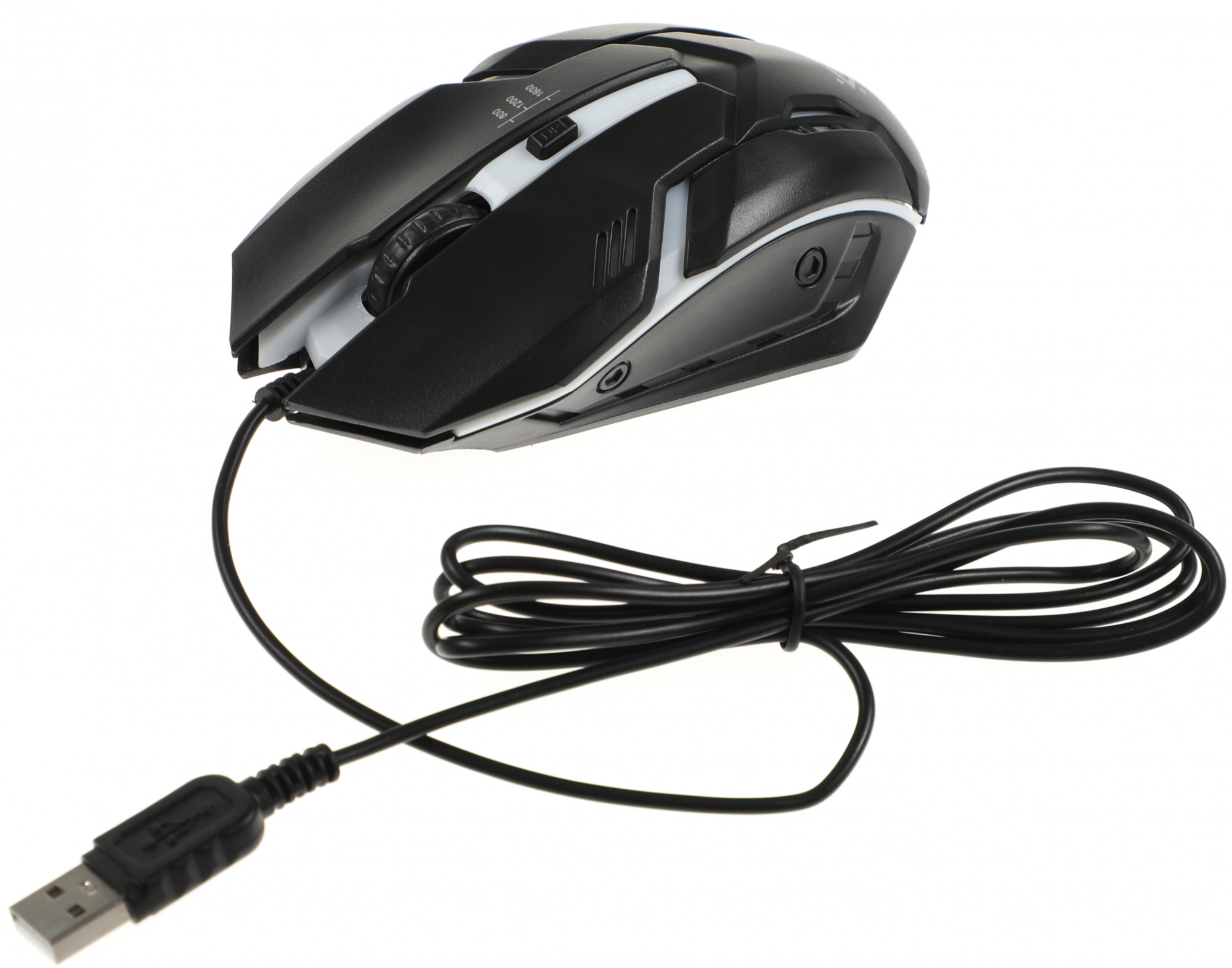 Клавиатура + мышь Defender Glion клав:черный мышь:черный/красный USB LED (45123)