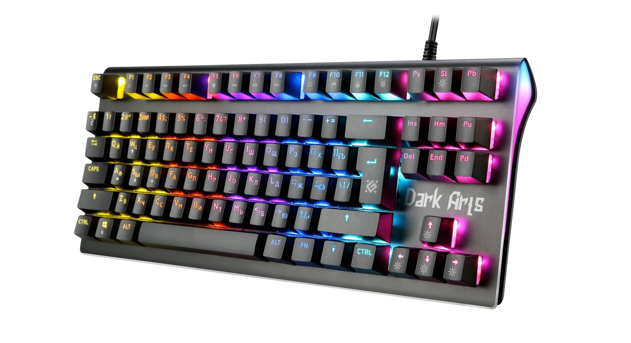 Defender Механическая клавиатура Dark Arts GK-375 RU, Rainbow, 87 клавиш.