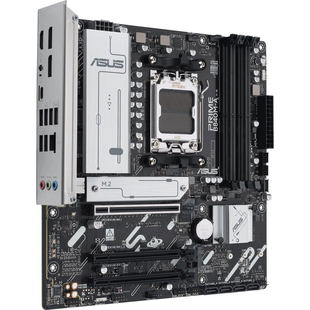 Материнская плата Asus PRIME B840M-A-CSM Socket AM5 AMD B840 4xDDR5 mATX AC`97 8ch(7.1) 2.5Gg RAID+V