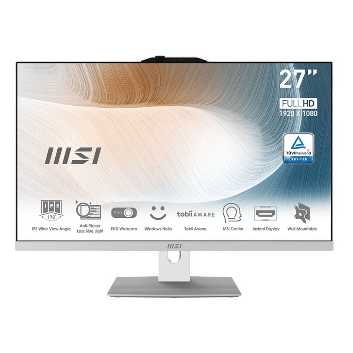 Моноблок MSI Modern AM272P 12M-1041XRU 27" Full HD i5 1235U (1.3) 16Gb SSD1Tb Iris Xe без ОС GbitEth