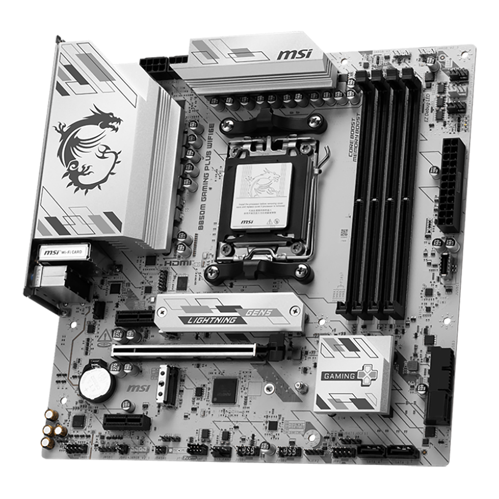 Материнская плата MSI B850M GAMING PLUS WIFI6E Socket AM5 AMD B850 4xDDR5 mATX AC`97 8ch(7.1) 2.5Gg 