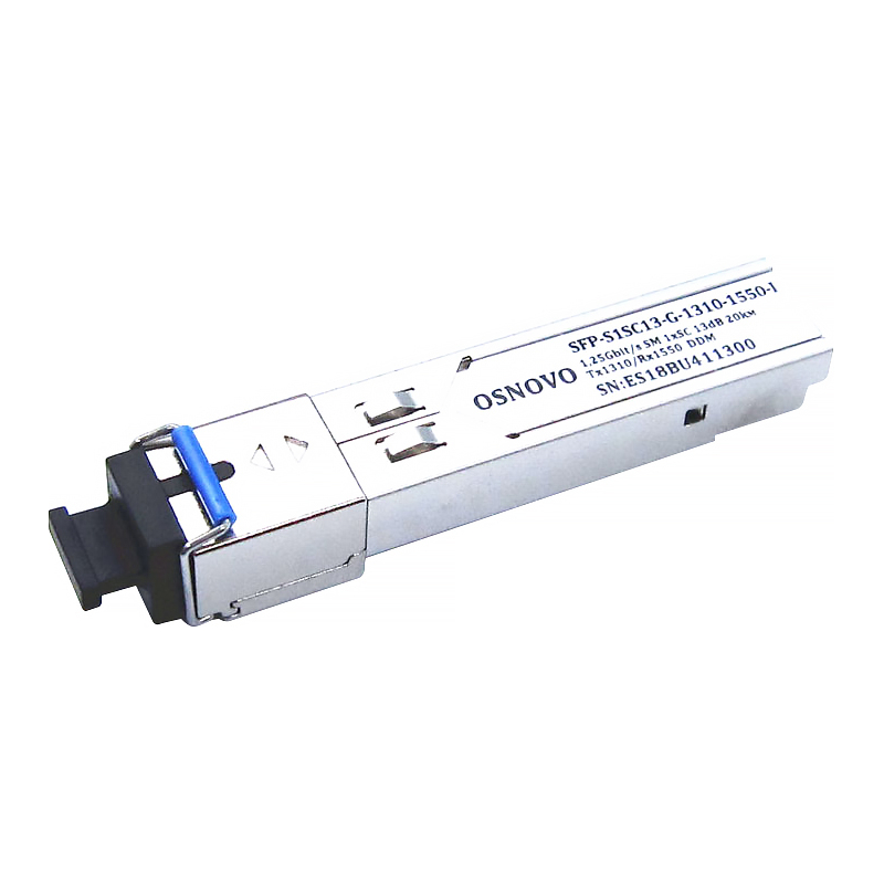 Промышленный оптический SFP модуль OSNOVO SFP-S1SC13-G-1310-1550-I Промышленный SFP Модуль. Одно вол