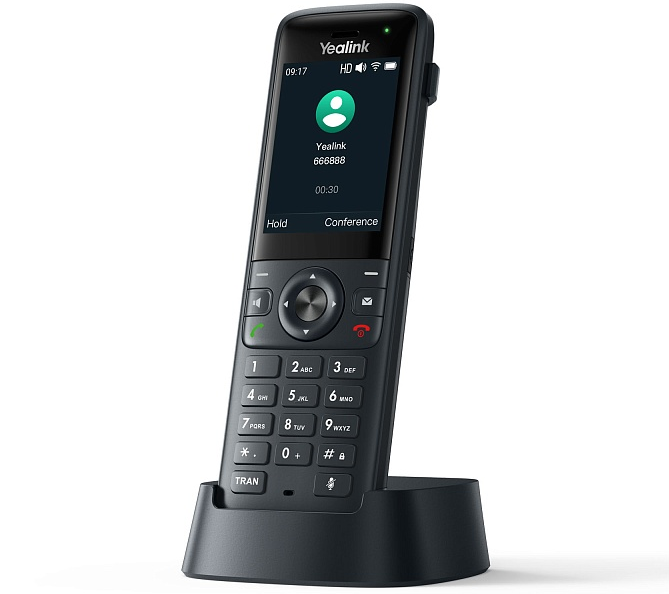 Телефон YEALINK AX83H, экран 2.4", Wi-Fi 6, виброоповещение, Bluetooth, 3.5 mm, Type-C, SNC, звук HD