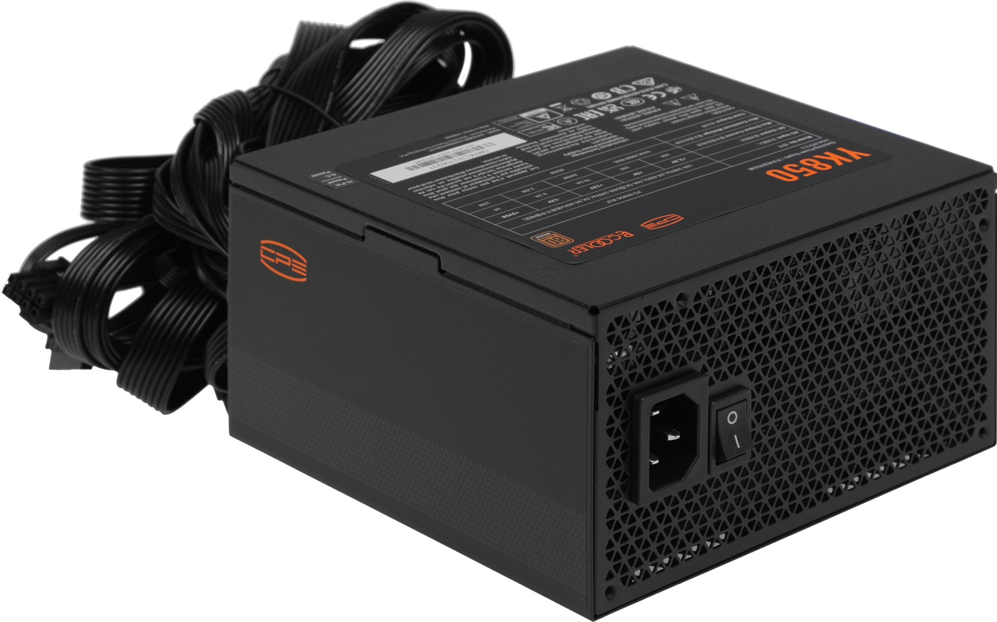 Блок питания PcCooler ATX 850W P5-YK850-B1F 80+ bronze (20+4pin) APFC 135mm fan 6xSATA RTL