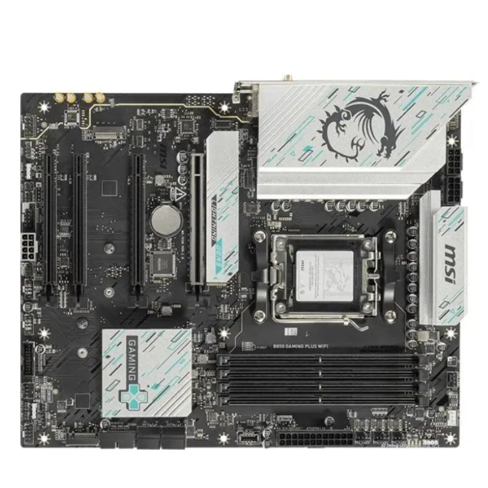 Материнская плата MSI B850 GAMING PLUS WIFI  Socket AM5 AMD B850 4xDDR5 ATX AC`97 8ch(7.1) 5Gigabit 