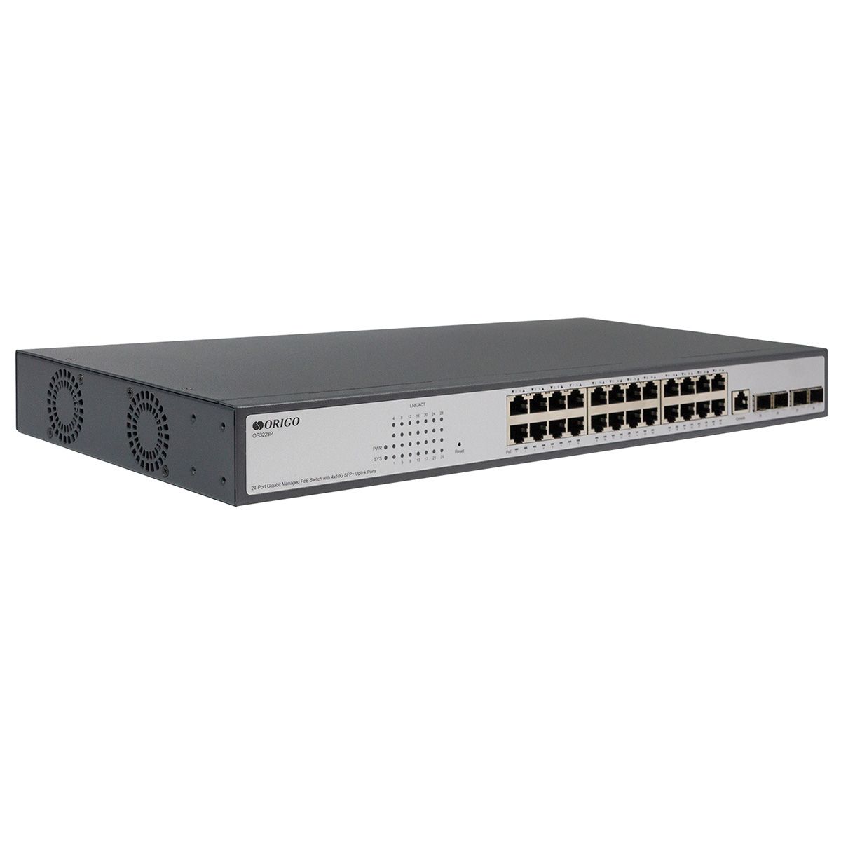 Коммутатор Origo OS3228P/250W OS3228P/250W/A1A (L3) 24x1Гбит/с 4x10Гбит/с 4SFP+ 250W управляемый