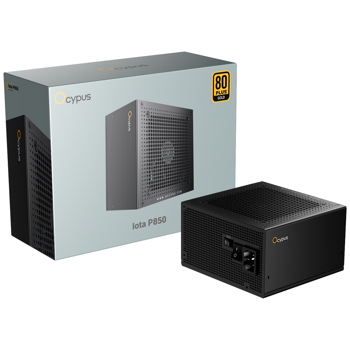 Блок питания Ocypus Iota P850, 850W, APFC, 80+ Gold, ATX 3.1, Fully Modular, 120mm Fan (P850-GF)