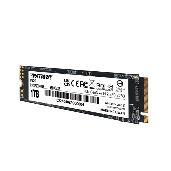 Накопитель SSD Patriot PCIe 3.0 x4 1TB P320P1TBM28 P320 M.2 2280