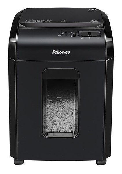 Шредер Fellowes PowerShred 10M (секр.P-5) фрагменты 10лист. 19лтр. скобы пл.карты