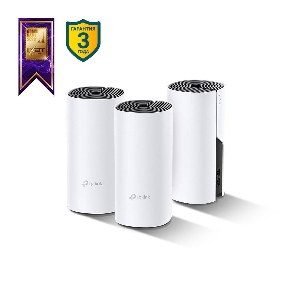TP-Link Deco M4(3-pack), AC1200 Домашняя Mesh Wi-Fi система, 3 устройства, до 300 Мбит/с на 2,4 ГГц 