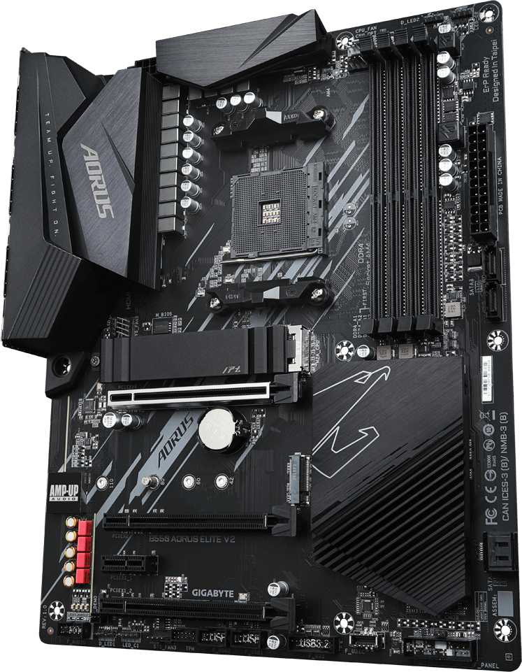 Материнская плата Gigabyte B550 AORUS ELITE V2 Soc-AM4 AMD B550 4xDDR4 ATX AC`97 8ch(7.1) 2.5Gg RAID