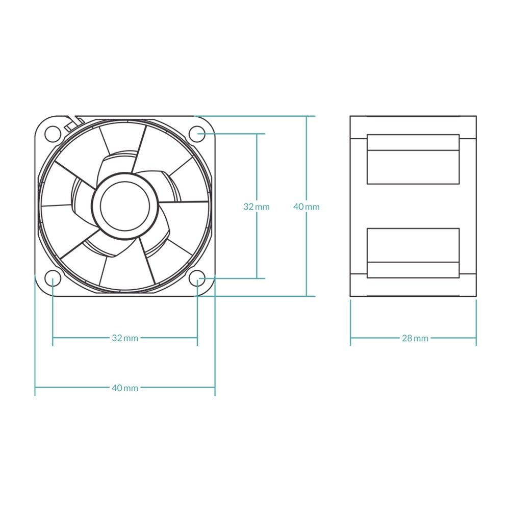 Вентилятор Arctic Cooling Вентилятор корпусной ARCTIC S4028-15K 1400-15000rpm Dual Ball Bearing  4-P