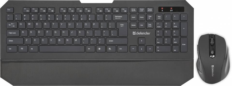 Комплект клавиатура+мышь беспроводной DEFENDER Berkeley C-925 black (USB, 1600 dpi)