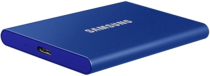 Накопитель SSD Samsung USB-C 2Tb MU-PC2T0H/WW T7 1.8" синий