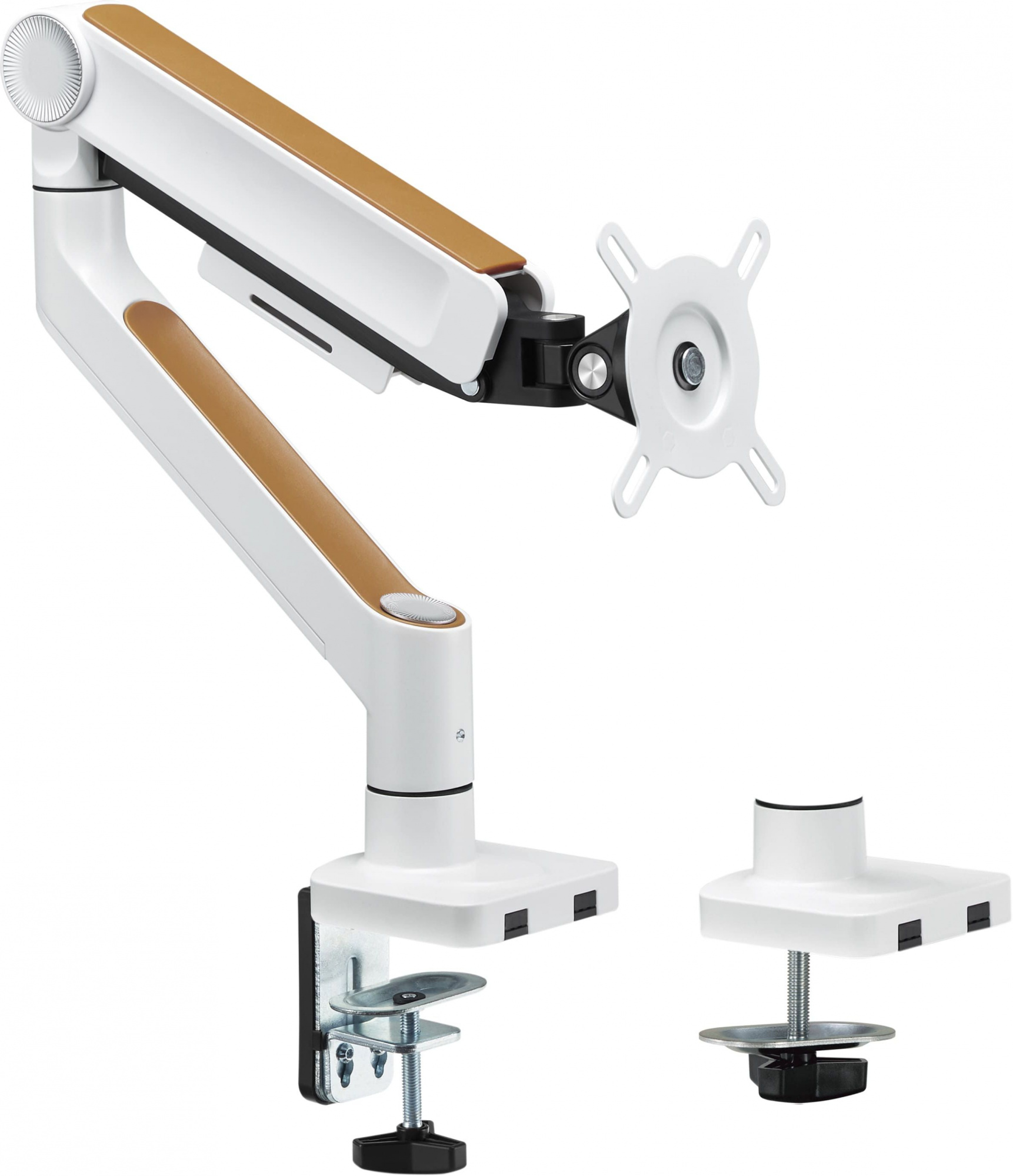 Кронштейн для мониторов Ultramounts UM732W белый/коричневый 17"-32" макс.8кг крепление к столешнице 