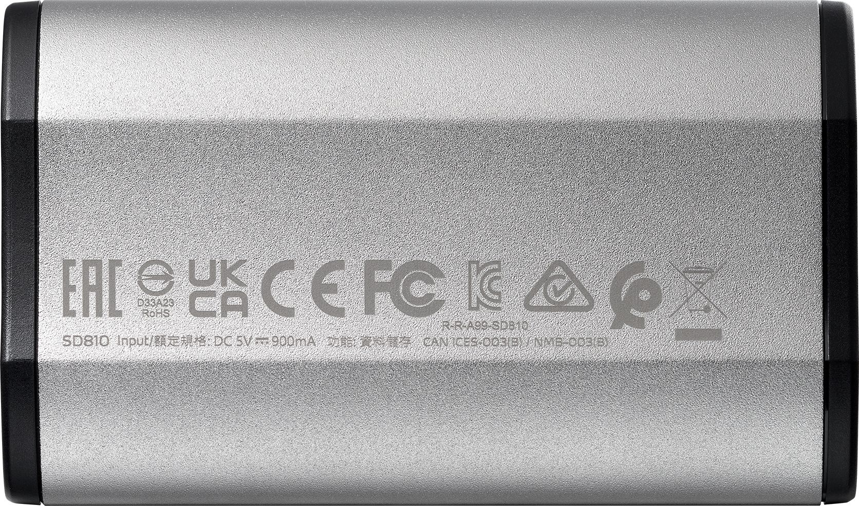 Накопитель SSD A-Data USB-C 4TB SD810-4000G-CSG SD810 1.8" серый