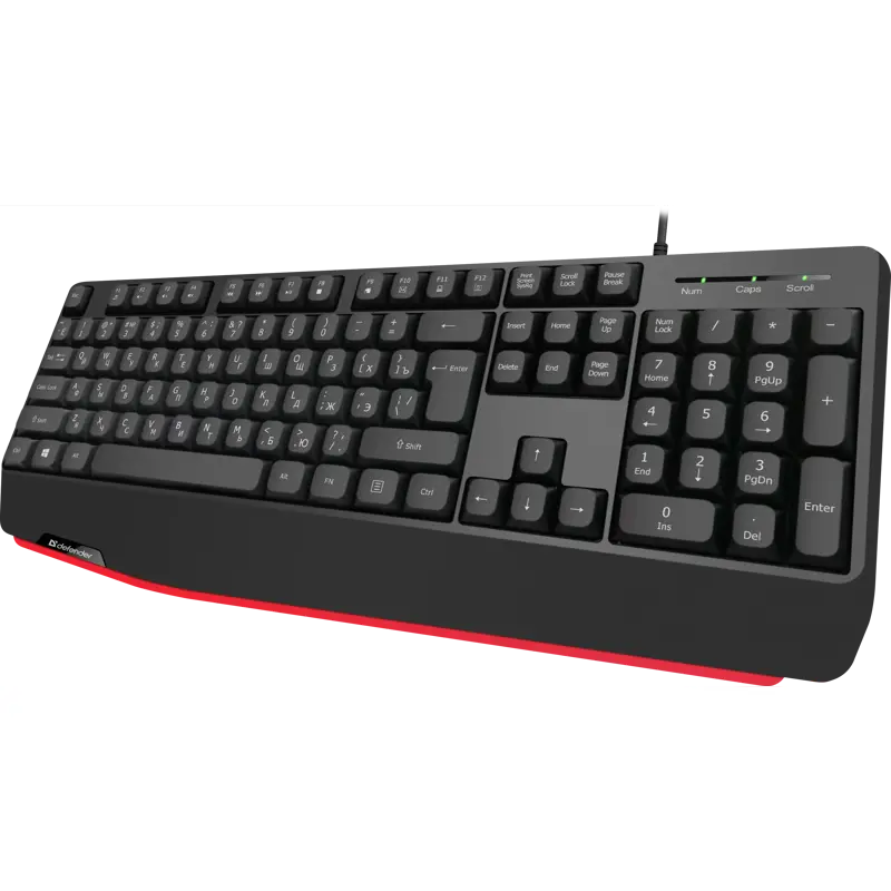 Клавиатура Defender Atom HB-546 черный USB Multimedia for gamer (подставка для запястий) (45546)