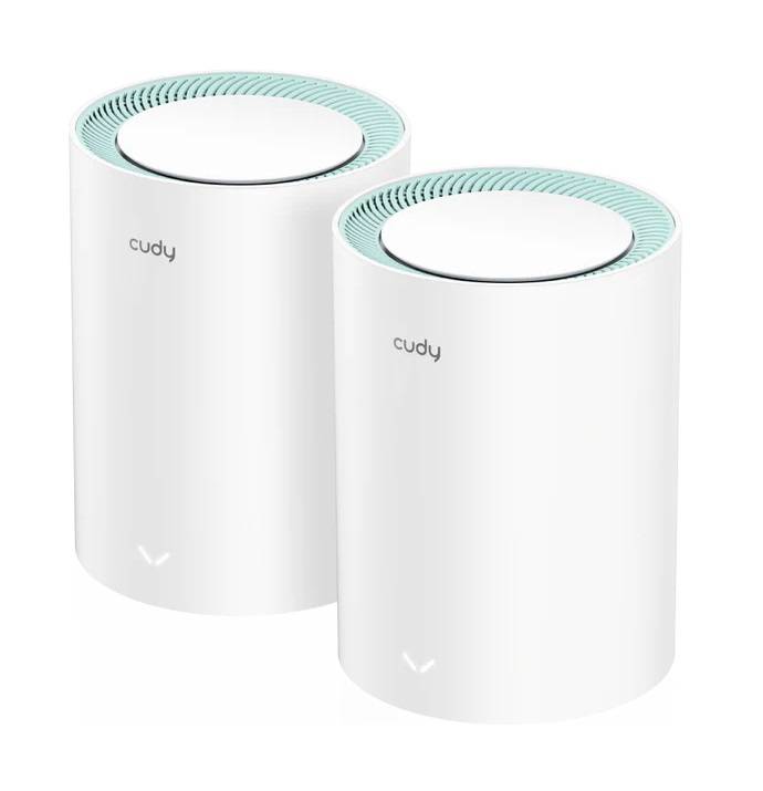 Бесшовный Mesh роутер Cudy M1300 (M1300(2-PACK)) AC1200 10/100/1000BASE-TX белый (упак.:2шт)