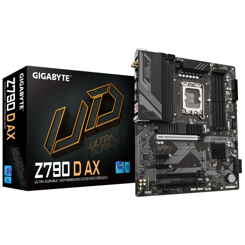 Материнская плата Gigabyte Z790 D AX Soc-1700 Intel Z790 4xDDR5 ATX AC`97 8ch(7.1) 2.5Gg RAID+HDMI+D