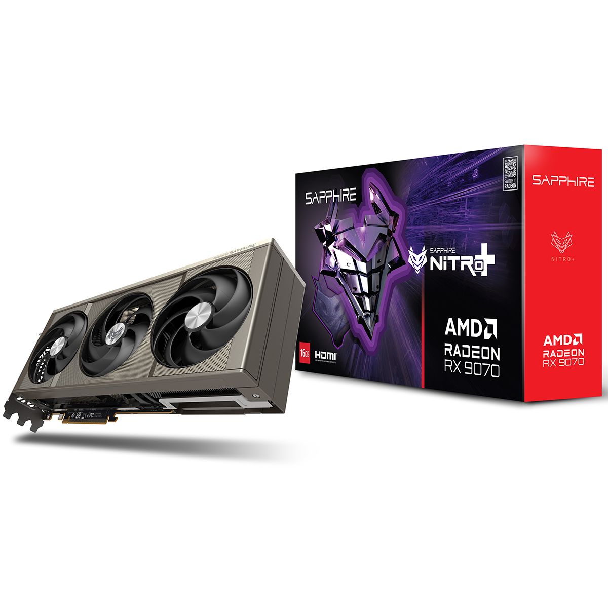 Видеокарта Sapphire PCI-E 5.0 11349-01-20G NITRO+AMD RADEON RX 9070 OC AMD Radeon RX 9070 16Gb 256bi
