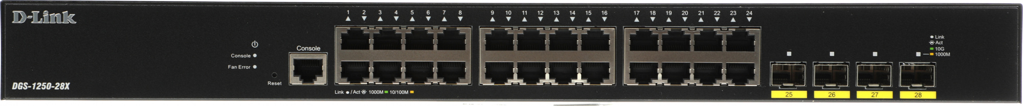 Коммутатор D-Link DGS-1250-28X/A1A 24x1Гбит/с 4SFP+ управляемый
