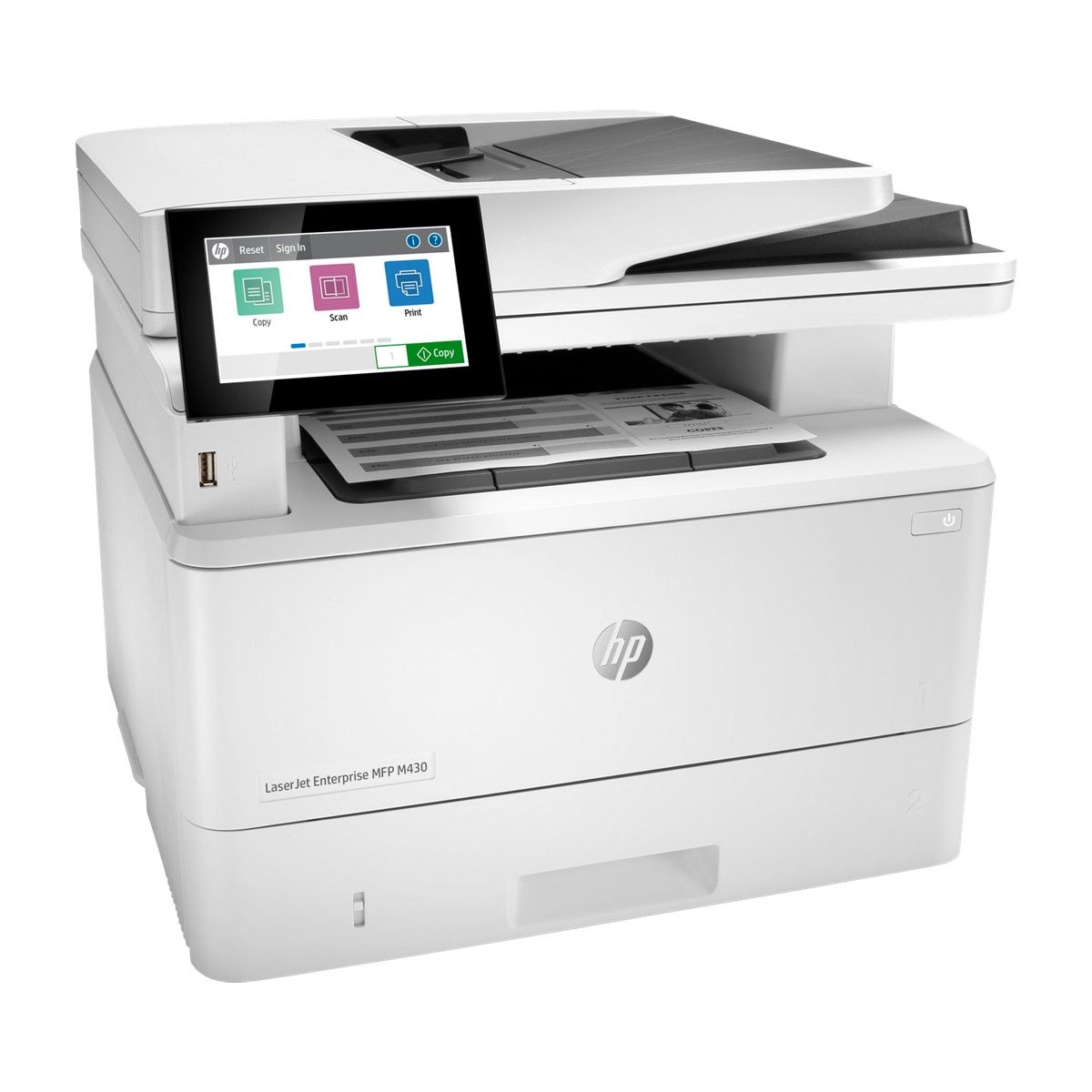 МФУ лазерный HP LaserJet Enterprise M430f (3PZ55A) A4 Duplex Net белый