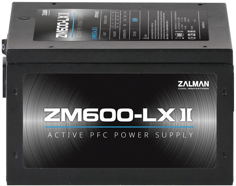 Блок питания Zalman ATX 600W ZM600-LXII (20+4pin) APFC 120mm fan 6xSATA RTL