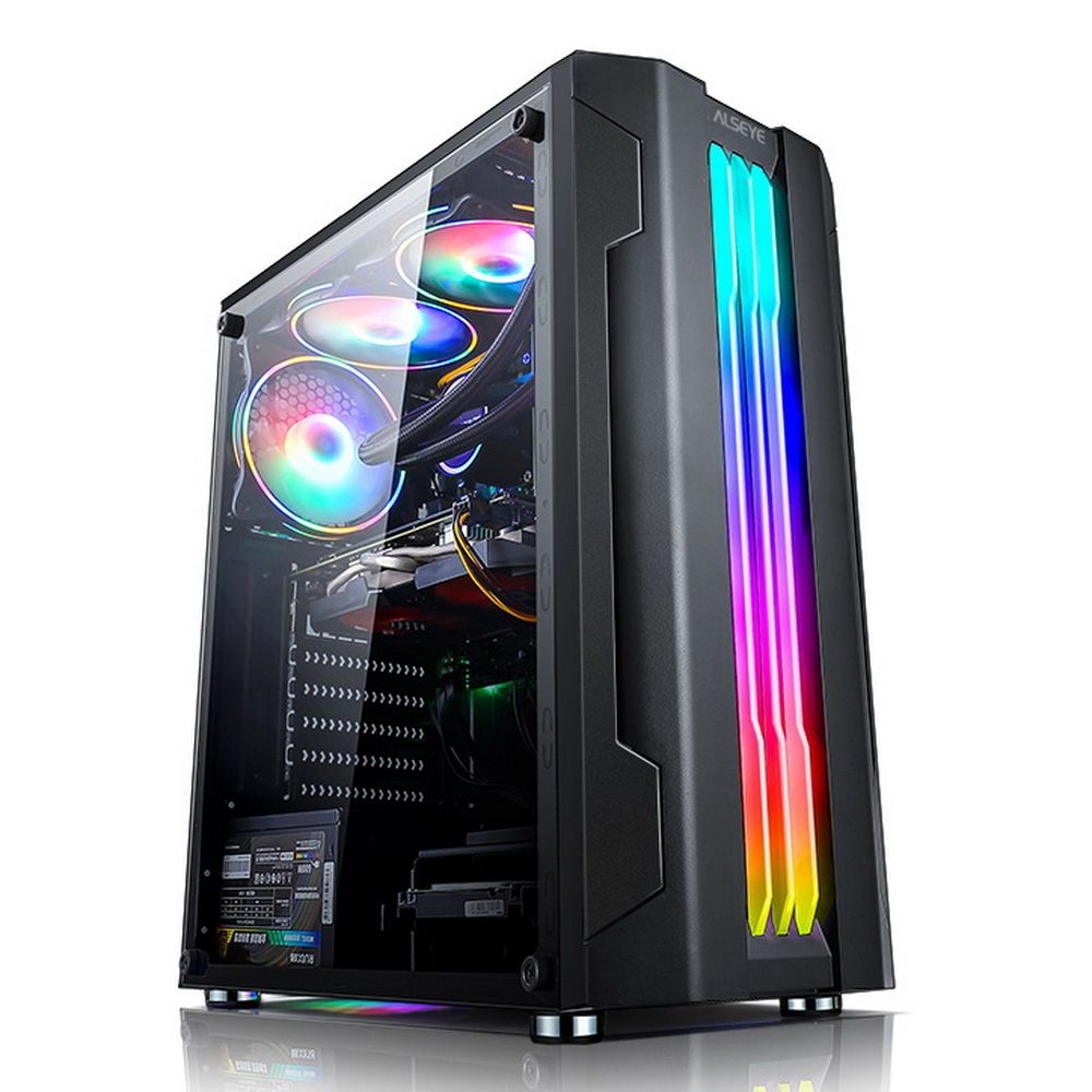Корпус ALSEYE Корпус ALSEYE Auro 3.0-B Mini-ITX/Micro ATX/ATX, USB2.0*2+HD Audio+USB3.0*1, «H.D.D.(3