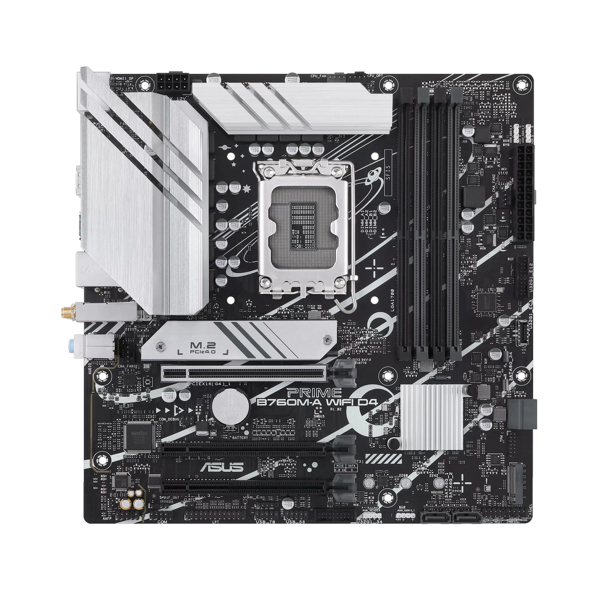 Материнская плата Asus PRIME B760M-A WIFI D4 Soc-1700 Intel B760 4xDDR4 mATX AC`97 8ch(7.1) 2.5Gg RA