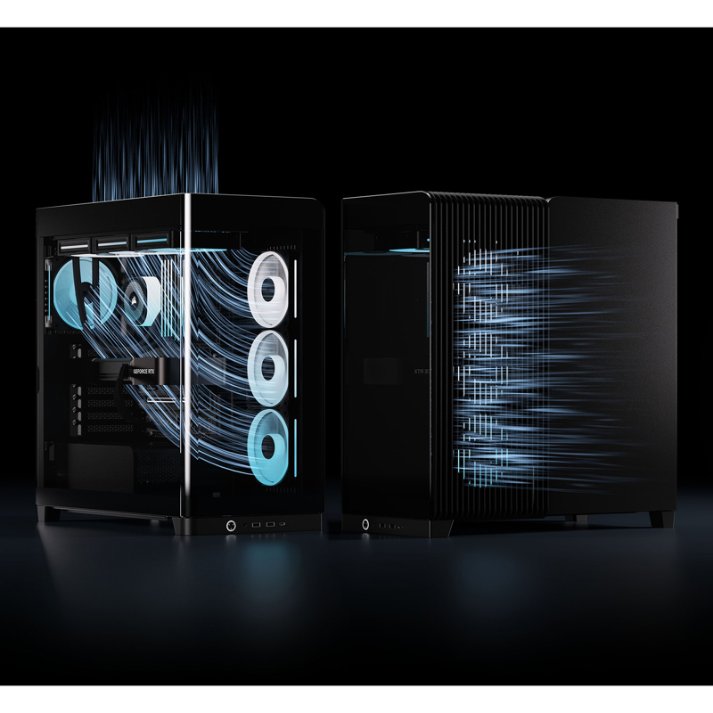 Корпус Corsair Frame 4500X LX-R RGB iCUE LINK, Midi-Tower, TG, 3x120mm ARGB reverse fans, 2xUSB-A 3.