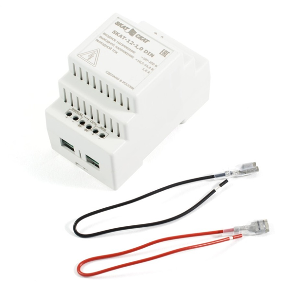 Ибп исполнения din (583) Бастион SKAT-12-1.0 DIN (СКАТ ИБП-12/1-DIN) источник питания 12В 1А пластик