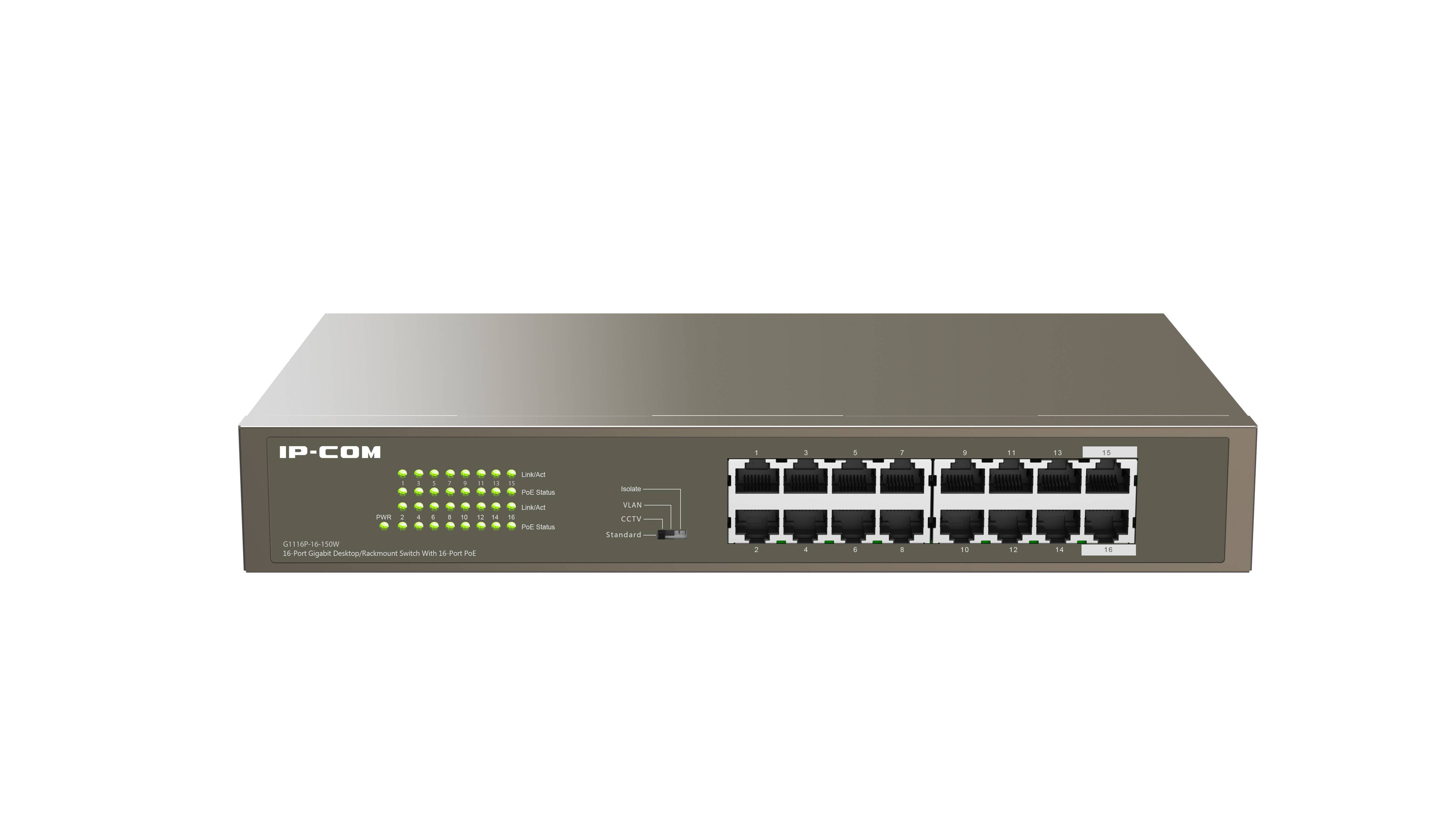 Коммутатор 16PORT G1116P-16-150W IP-COM