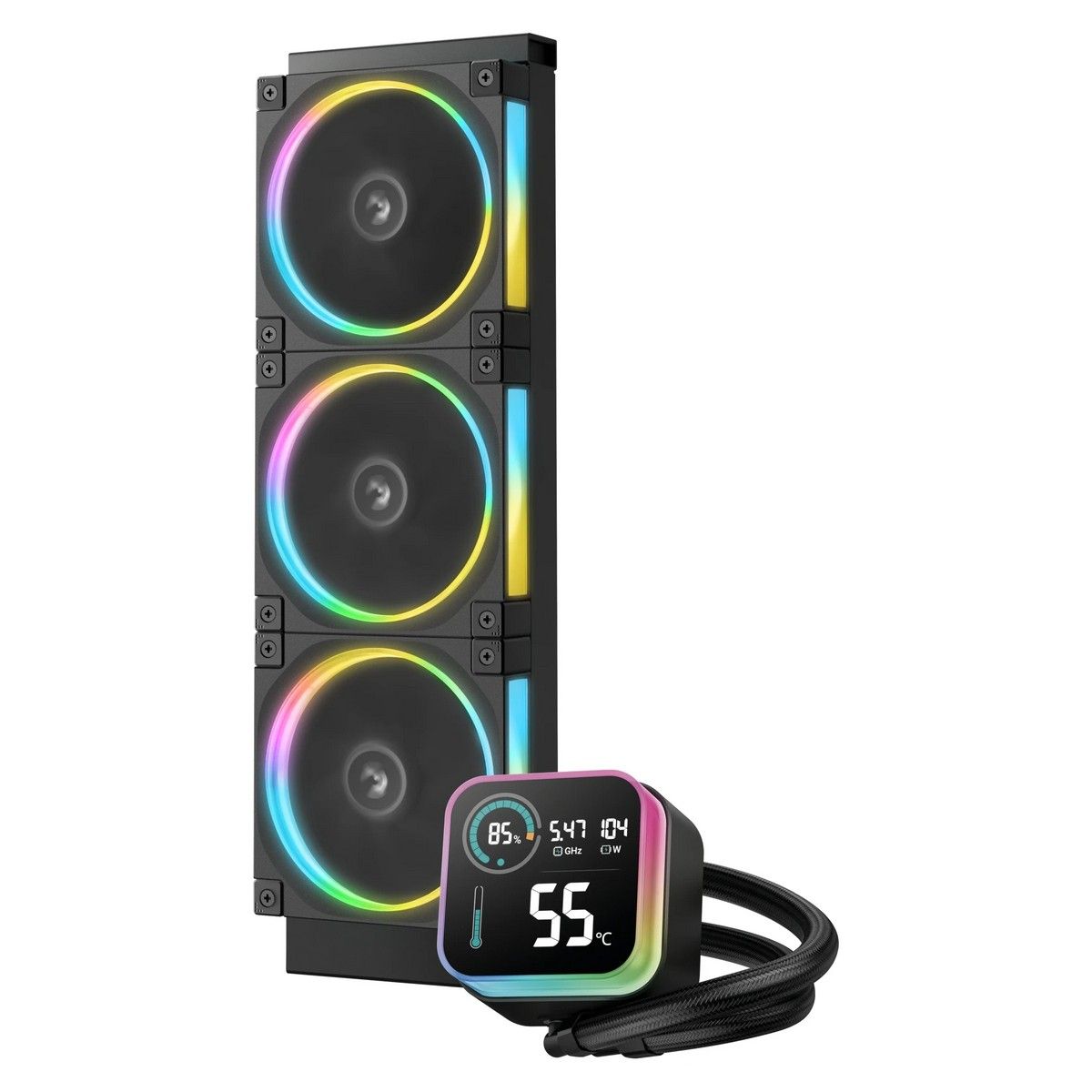 Система водяного охлаждения Deepcool LQ360 Ultra ARGB Soc-AM5/AM4/1200/1700/1851 черный 4-pin 38.71d