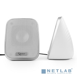 Акустич. система 2.0 Gembird SPK-100-W, белый, 6 Вт, регулятор громкости, USB-питание					