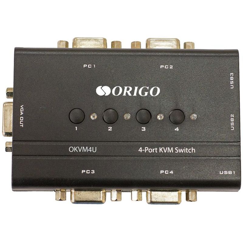Переключатель ORIGO 4-портовый KVM-переключатель с портами VGA и USB