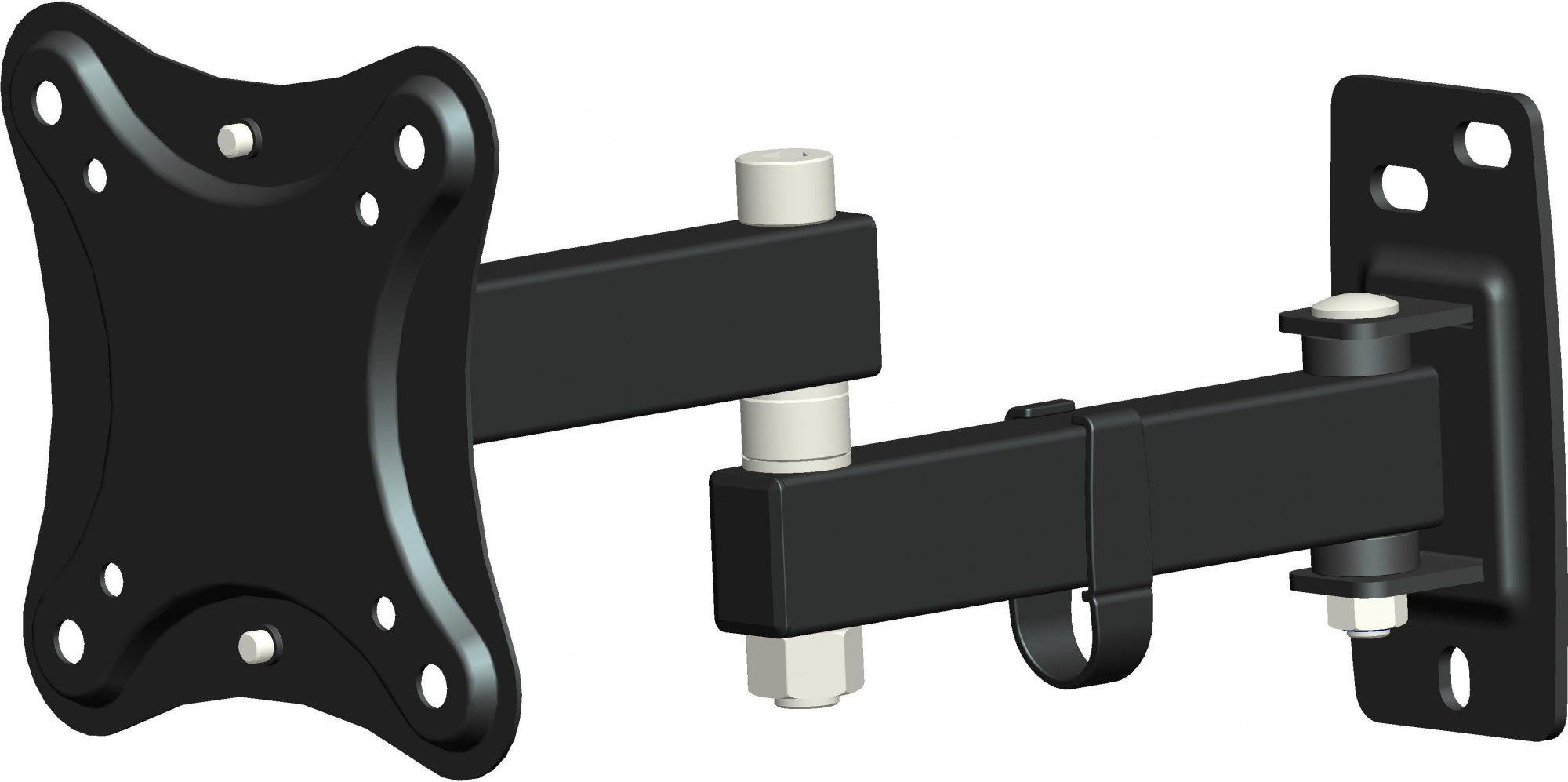 Кронштейн для телевизора Hama R1 118152 черный 10"-27" макс.15кг настенный поворотно-выдвижной и нак