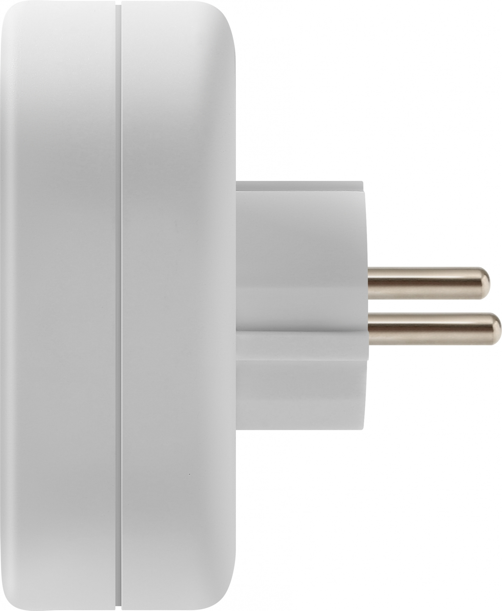 Адаптер-переходник Defender TA-03 (2 розетки) белый (пакет ПЭ)