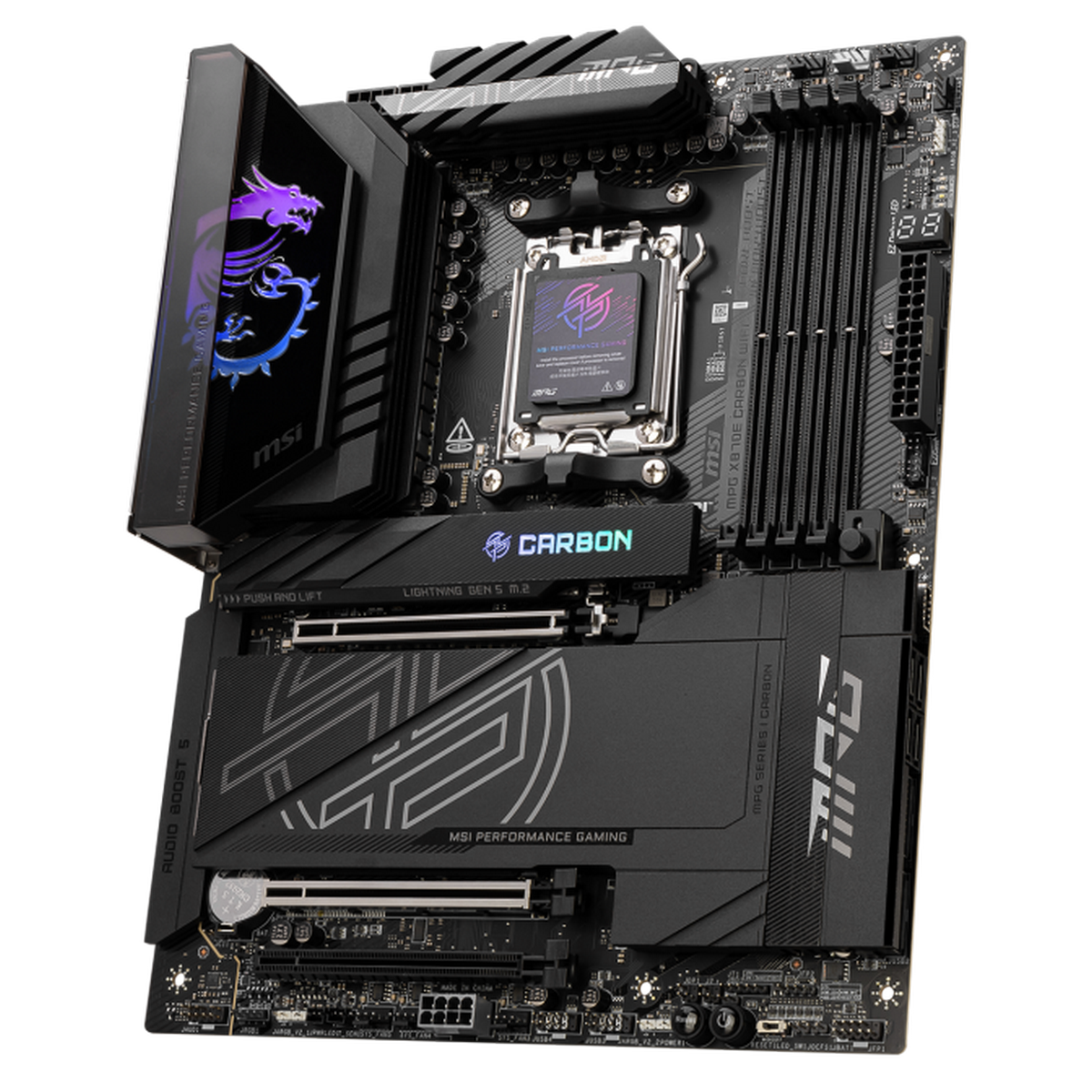 Материнская плата MSI MPG X870E CARBON WIFI Socket AM5 AMD X870E 4xDDR5 ATX AC`97 8ch(7.1) 5Gigabit 