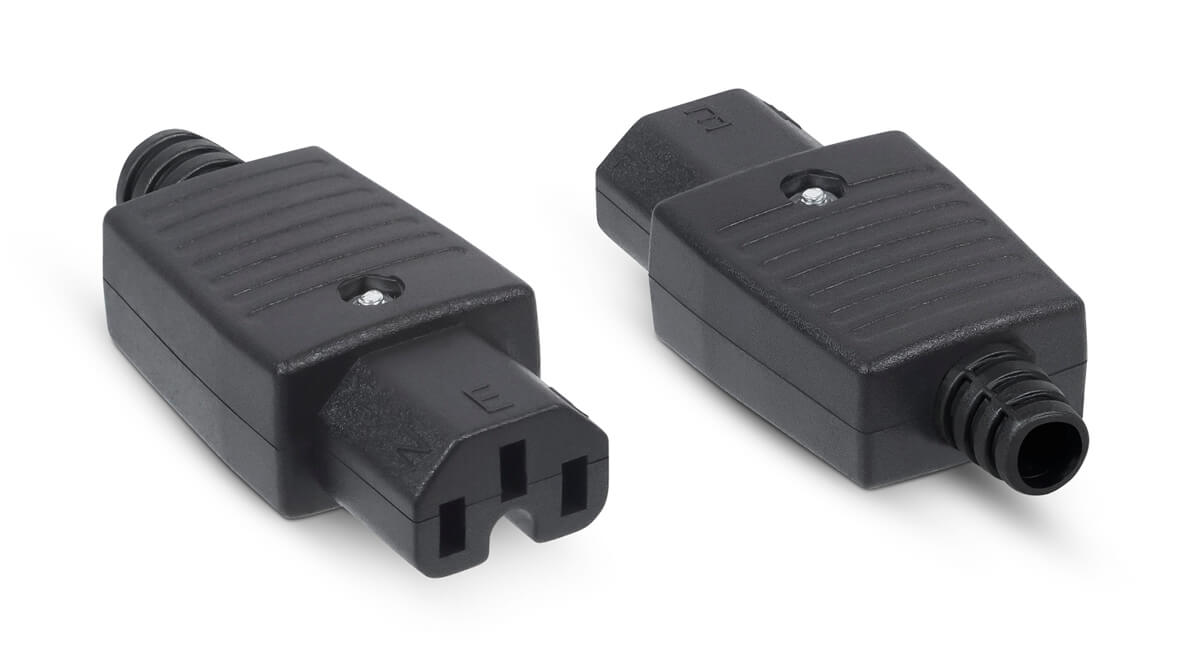 Вилка С13 разборная, 10А, 250 V, черная