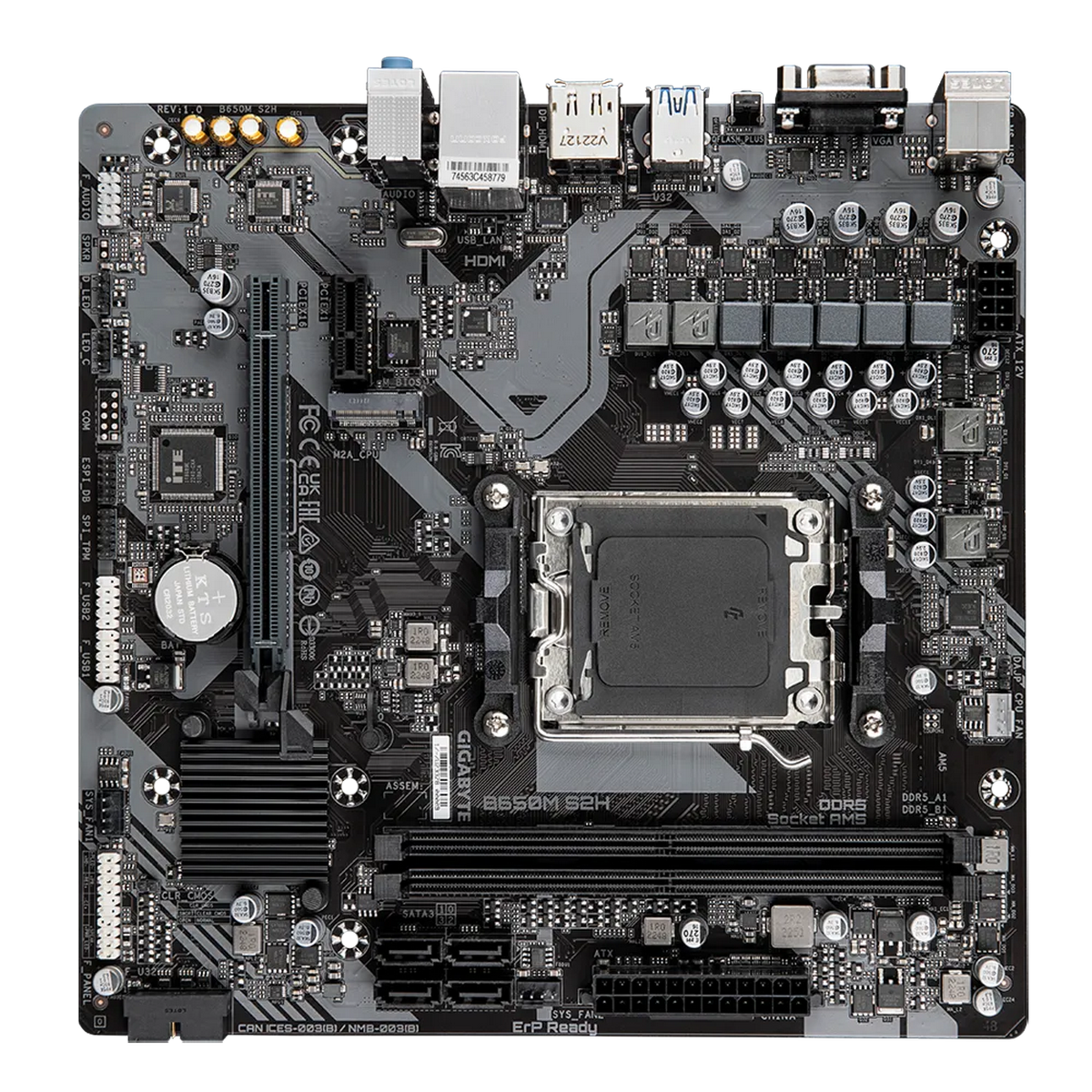 Материнская плата Gigabyte B650M S2H Socket AM5 AMD B650 2xDDR5 mATX AC`97 8ch(7.1) GbLAN RAID+VGA+H