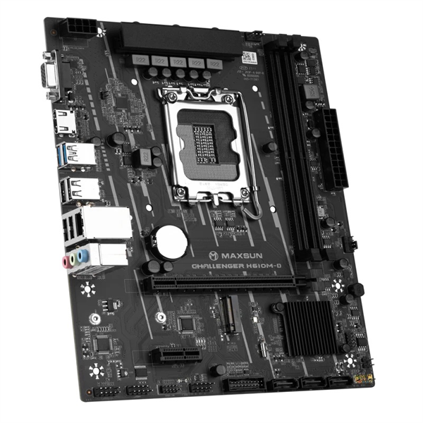 Материнская плата MAXSUN MS-Challenger H610M-D, LGA1700, H610, 2*DDR4, 3*SATA3, M.2, 2*USB 3.2, 4*US